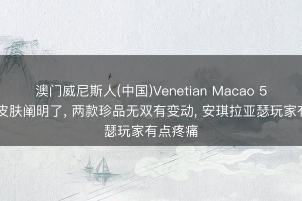 澳门威尼斯人(中国)Venetian Macao 520最终皮肤阐明了, 两款珍品无双有变动, 安琪拉亚瑟玩家有点疼痛